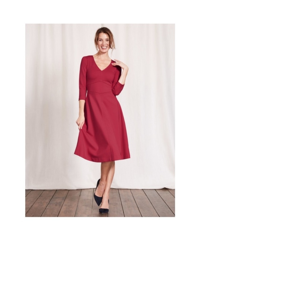 New 3/4 sleeve Boden Bryony Ponte dress